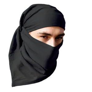 Breathable Black Bandana PNG 06122024