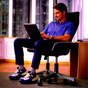Breathable Desk Chair PNG 34