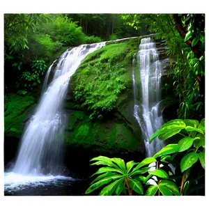 Breathtaking Natural Waterfall PNG Tit24