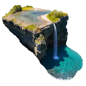 Breathtaking Summer Cliff Dive Png 05212024 PNG image