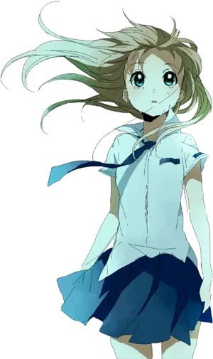 Breezy Anime Girlin School Uniform