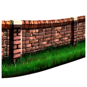 Brick Boundary Fence PNG Ubl