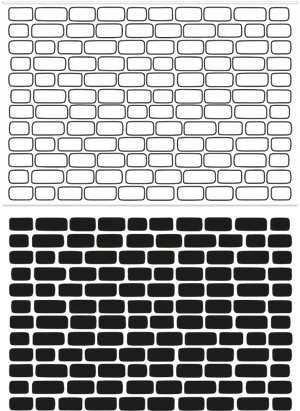 Brick Wall Illusion Graphic PNG image