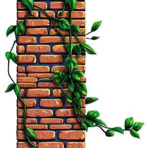Brick Wall With Vines PNG Rgx86