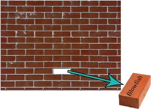 Brick Wallwith Missing Brick