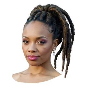 Bridal Dreads Hairstyle PNG Fnh37