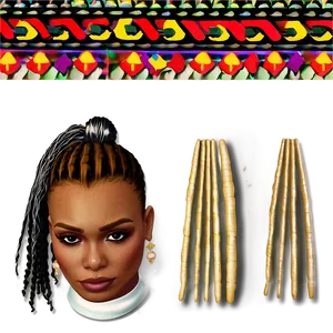 Bridal Dreads Hairstyle Png Njg11 PNG image