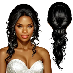 Bridal Hair Clipart Png 06282024 PNG image