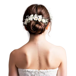 Bridal Hair Clipart Png Hbw40 PNG image