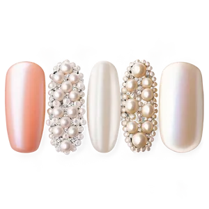 Bridal Pearl Nail Accents PNG Byv24 PNG