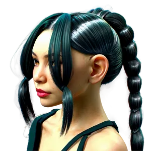 Bridal Ponytail Elegance PNG 13