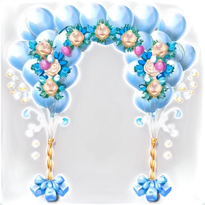 Bridal Shower Balloon Arch PNG Pgd