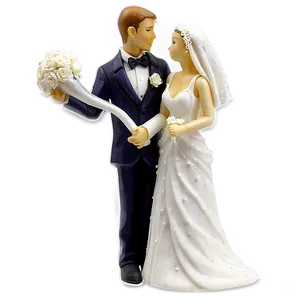 Bride And Groom Cake Topper Png 06262024 PNG image