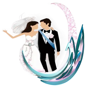 Bride And Groom Cake Topper Png Yyb10 PNG image