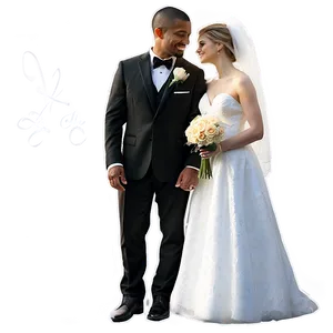 Bride And Groom Farewell PNG 06262024