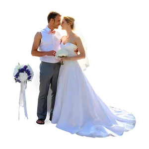 Bride And Groom On Beach Png 98 PNG image