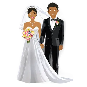 Bride And Groom Outline Png Gil PNG image