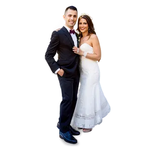 Bride And Groom With Rings Png Koy65 PNG image