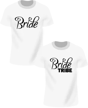 Brideand Bride Tribe T Shirts PNG image