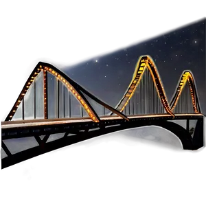 Bridge Under Starry Night Png 21 PNG image