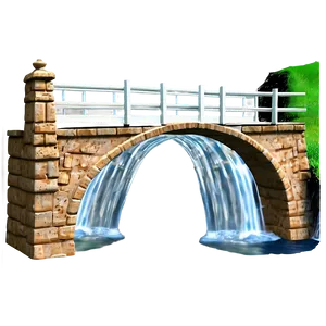 Bridge With Waterfall Png 19 PNG image