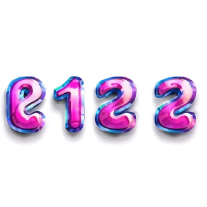 Bright 123 Numeric Design Png 22 PNG image