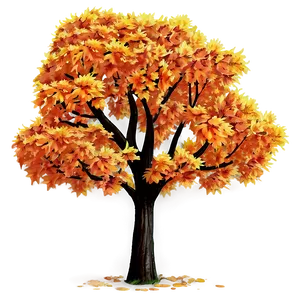 Bright Autumn Tree PNG Raw PNG
