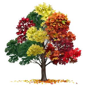 Bright Autumnal Trees PNG 05042024