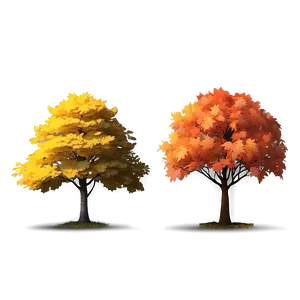 Bright Autumnal Trees PNG Wpr