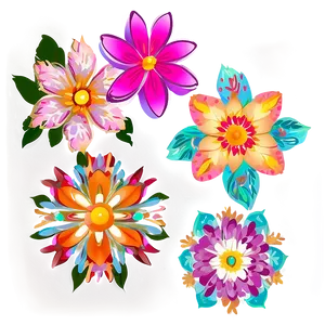 Bright Boho Flowers PNG 06272024