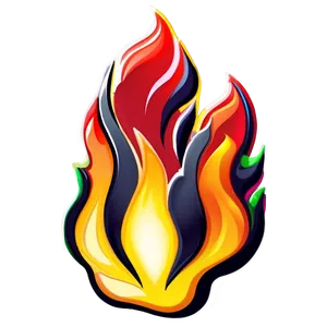 Bright Cartoon Fire Glow Png 13 PNG image