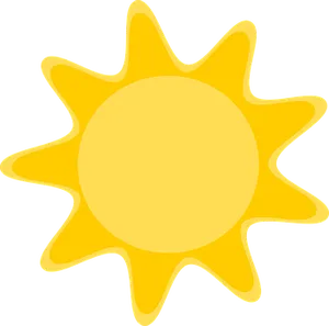 Bright Cartoon Sun Graphic