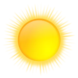 Bright Cartoon Sun Illustration PNG image