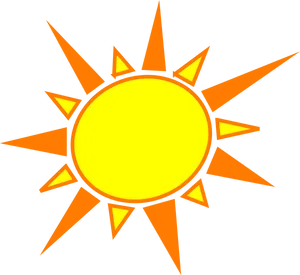 Bright Cartoon Sun Transparent Background PNG image
