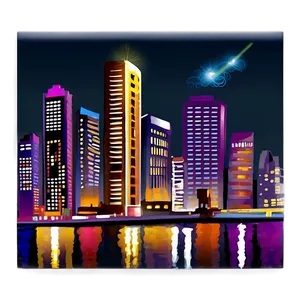 Bright City Nightlife PNG 25