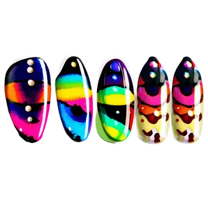 Bright Color Acrylic Nails Png Ynx99 PNG image