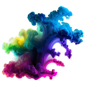 Bright Color Smoke Wave PNG 58