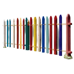 Bright Colored Fence PNG 05242024 PNG