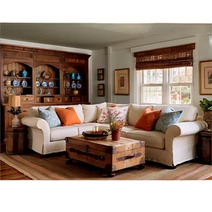 Bright Cottage Living Room Png Iar60 PNG image