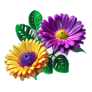 Bright Fiesta Flowers Png Bwf56 PNG image