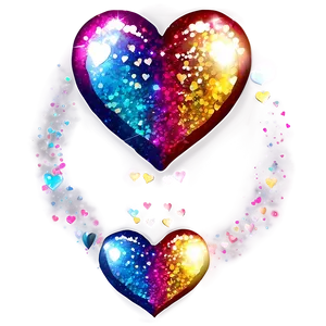 Bright Glitter Heart Png 06272024 PNG image