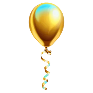 Bright Gold Balloon PNG 74