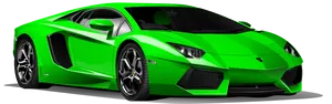 Bright Green Sports Car