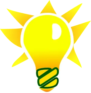 Bright Idea Light Bulb Graphic PNG