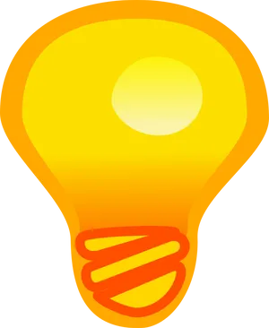 Bright Idea Light Bulb Graphic PNG