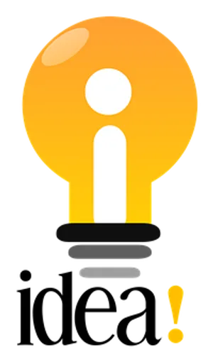 Bright Idea Lightbulb Graphic PNG image