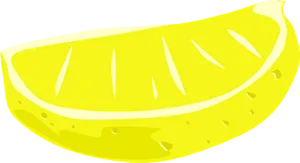 Bright Lemon Slice Illustration