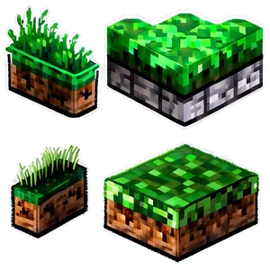 Bright Minecraft Grass Block Png Afn23 PNG image