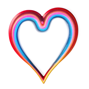 Bright Neon Heart PNG Byv PNG