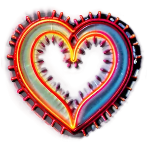 Bright Neon Heart Png Diy PNG image